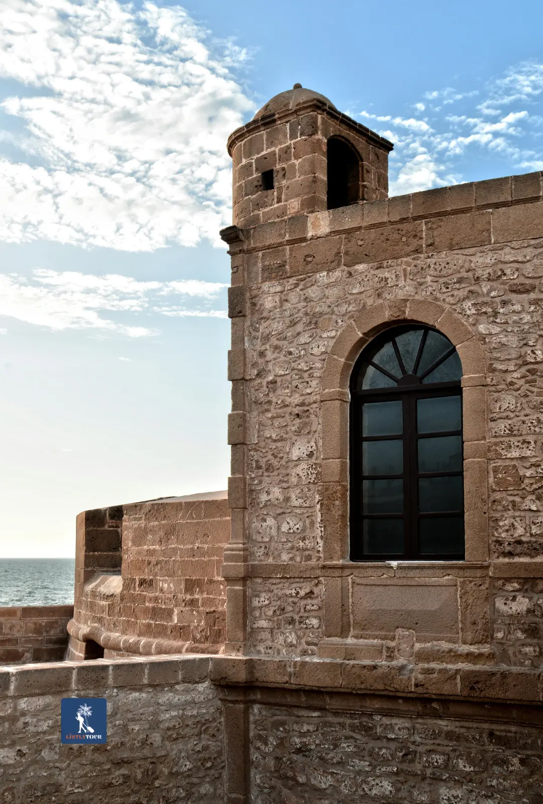 Essaouira Day Trip from Marrakech, stone tower over the sea